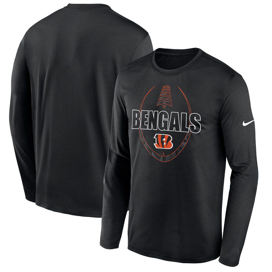 Men Cincinnati Bengals Black Nike Icon Legend Performance Long Sleeve T-Shirt